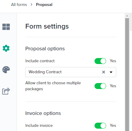 Include contract and invoice in Dubsado proposal