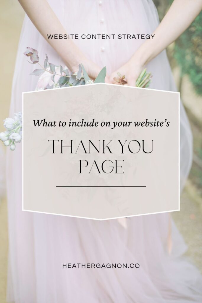 what to include on website thank you page